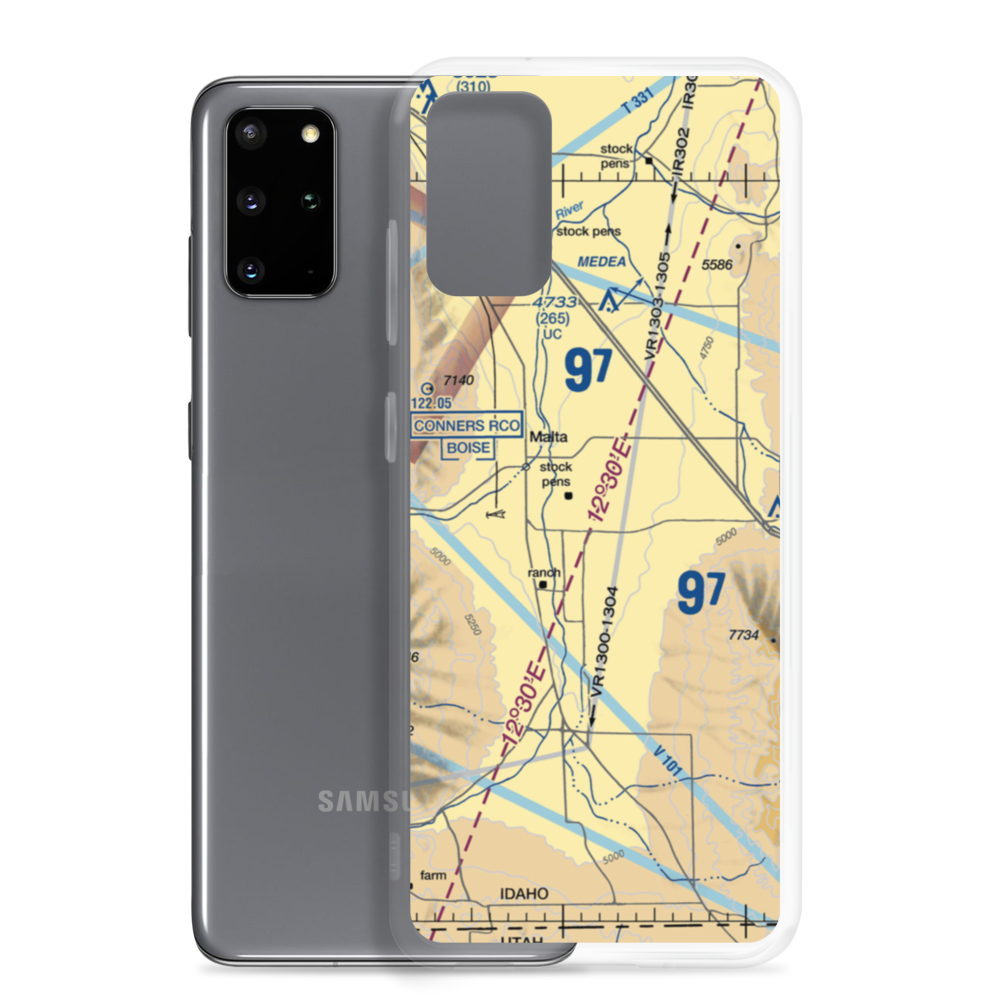 Interstate Airport (07ID) VFR Sectional Samsung Case Samsung Galaxy S20 Plus model shown