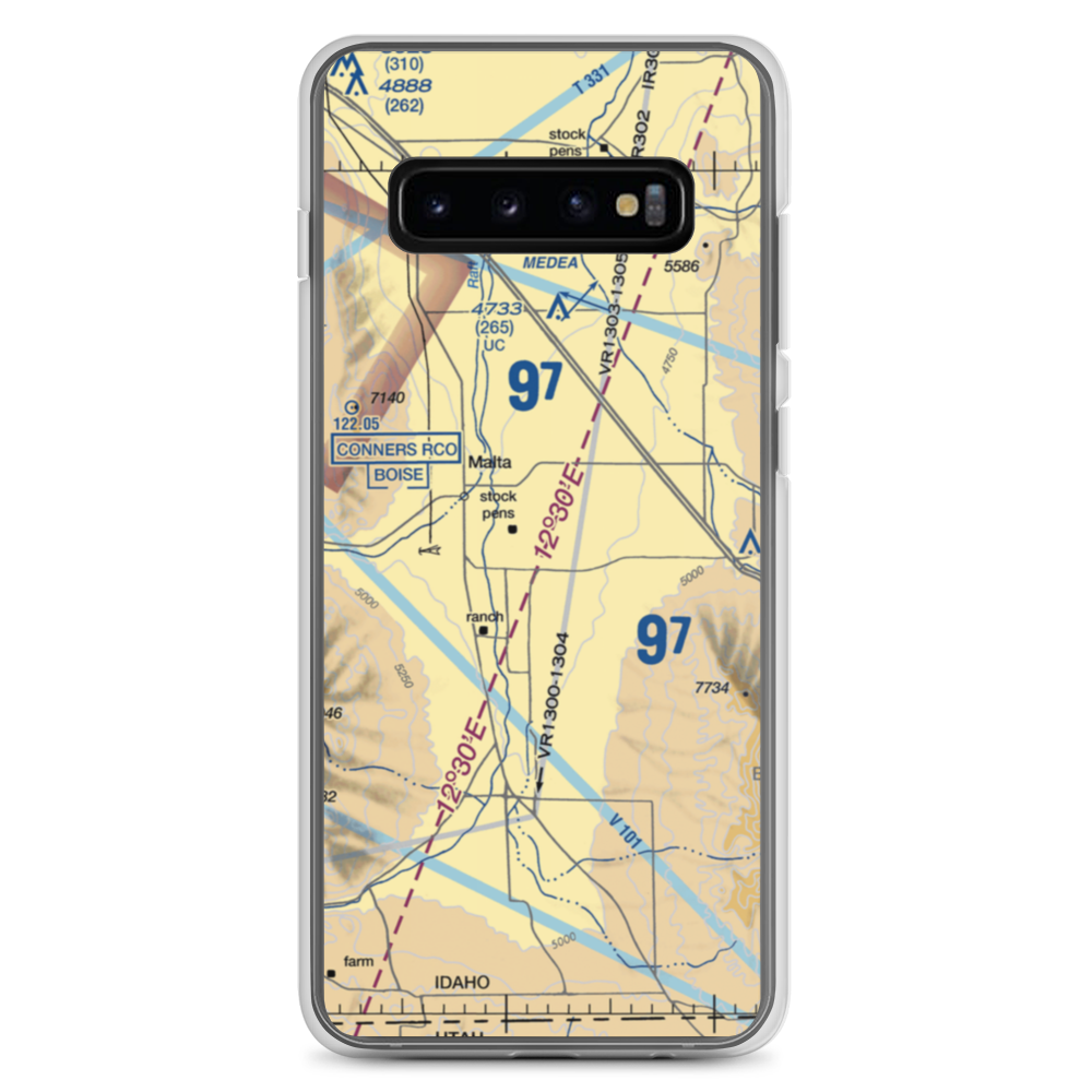 Interstate Airport (07ID) VFR Sectional Samsung Case Samsung Galaxy S10+ model shown