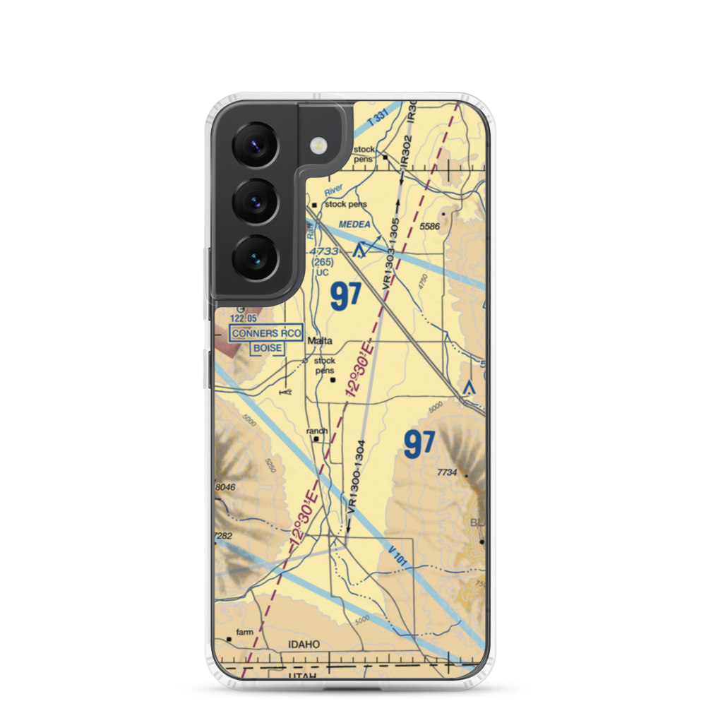 Interstate Airport (07ID) VFR Sectional Samsung Case Samsung Galaxy S22 model shown