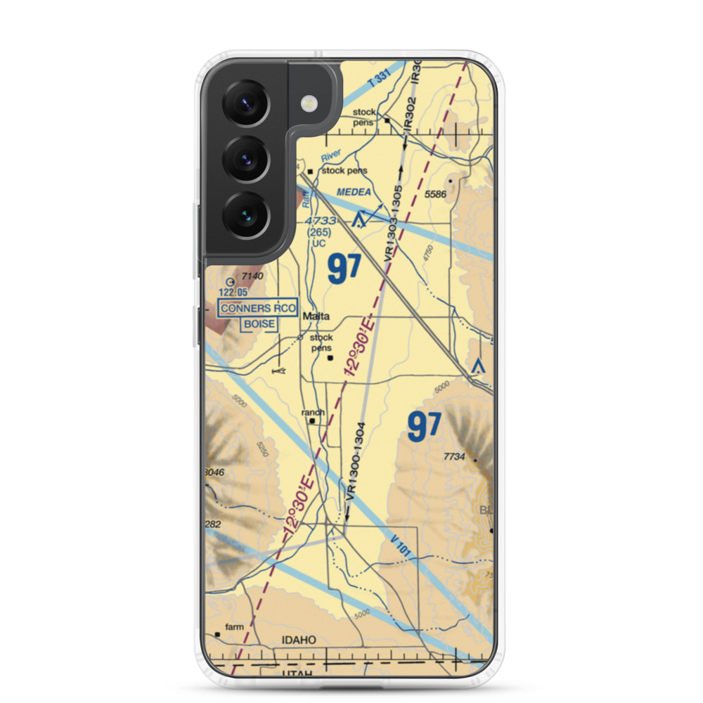 Interstate Airport (07ID) VFR Sectional Samsung Case Samsung Galaxy S22 Plus model shown