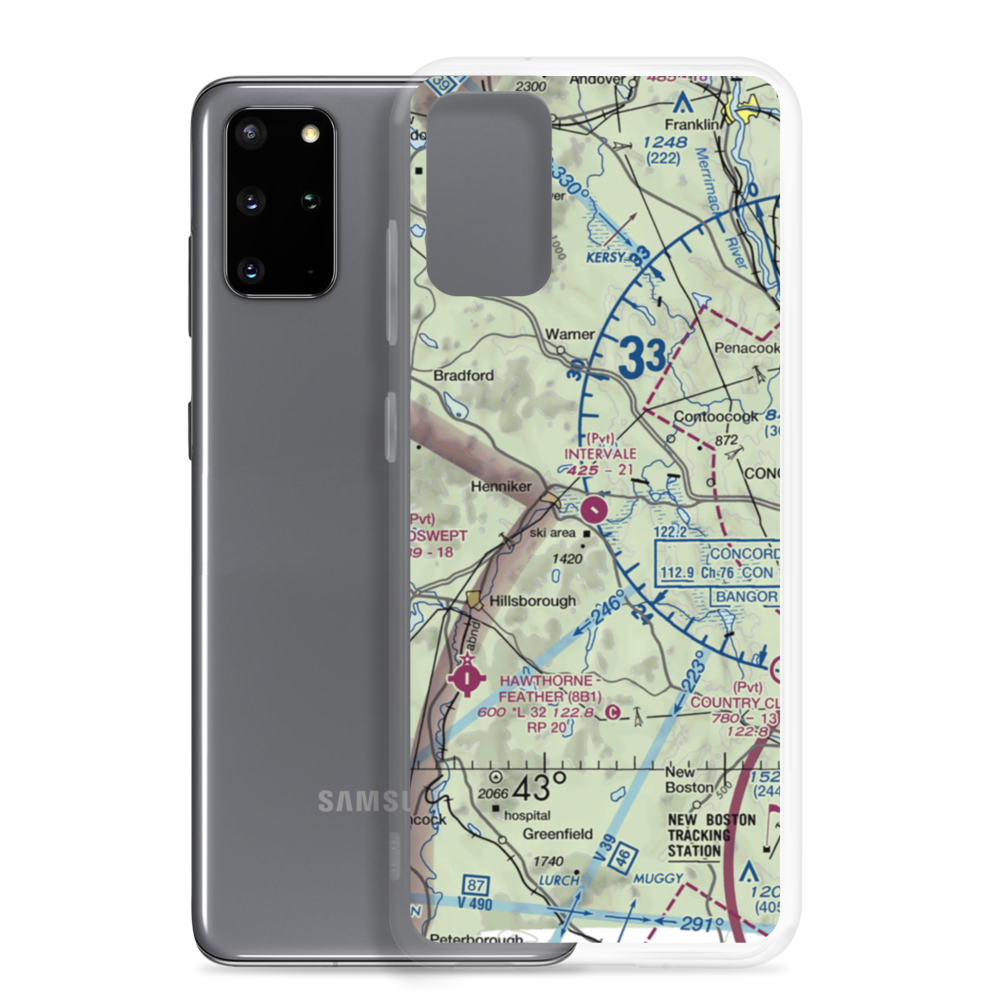 Intervale Airport (NH86) VFR Sectional Samsung Case Samsung Galaxy S20 Plus model shown