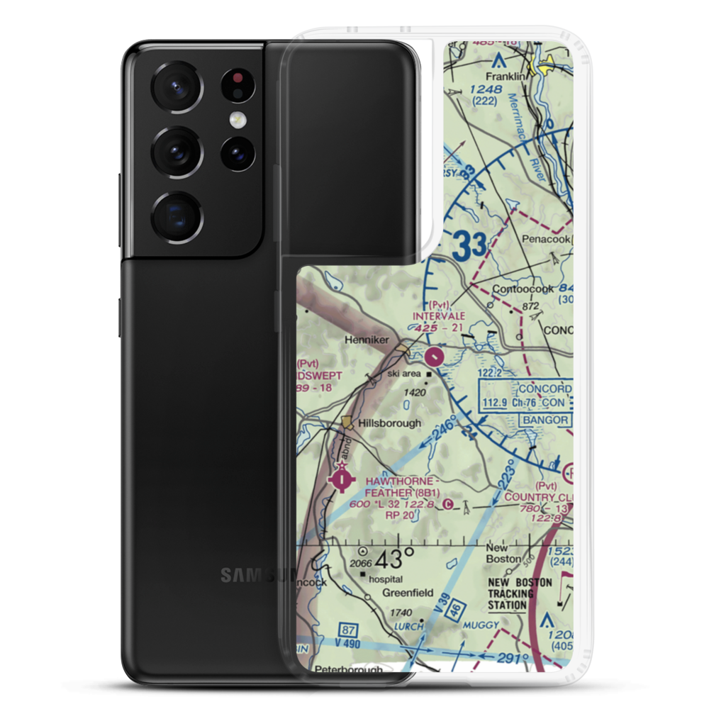 Intervale Airport (NH86) VFR Sectional Samsung Case Samsung Galaxy S21 Ultra model shown