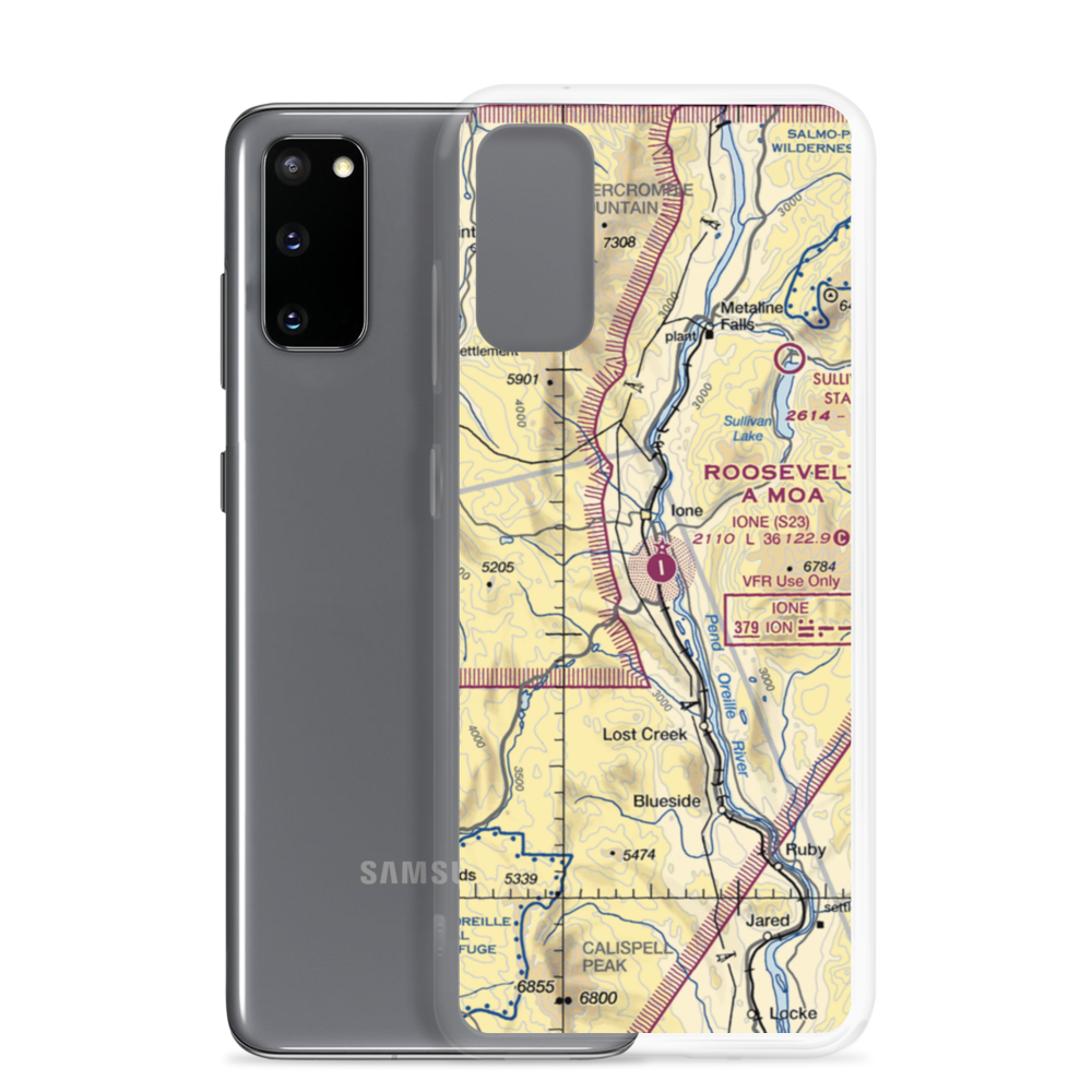 Ione Municipal Airport (S23) VFR Sectional Samsung Case Samsung Galaxy S20 model shown