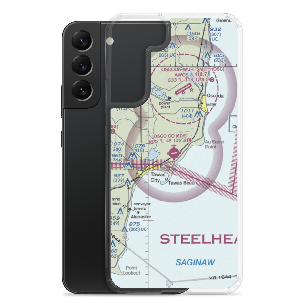 Iosco County Airport (6D9) VFR Sectional Samsung Case Samsung Galaxy S22 Plus model shown