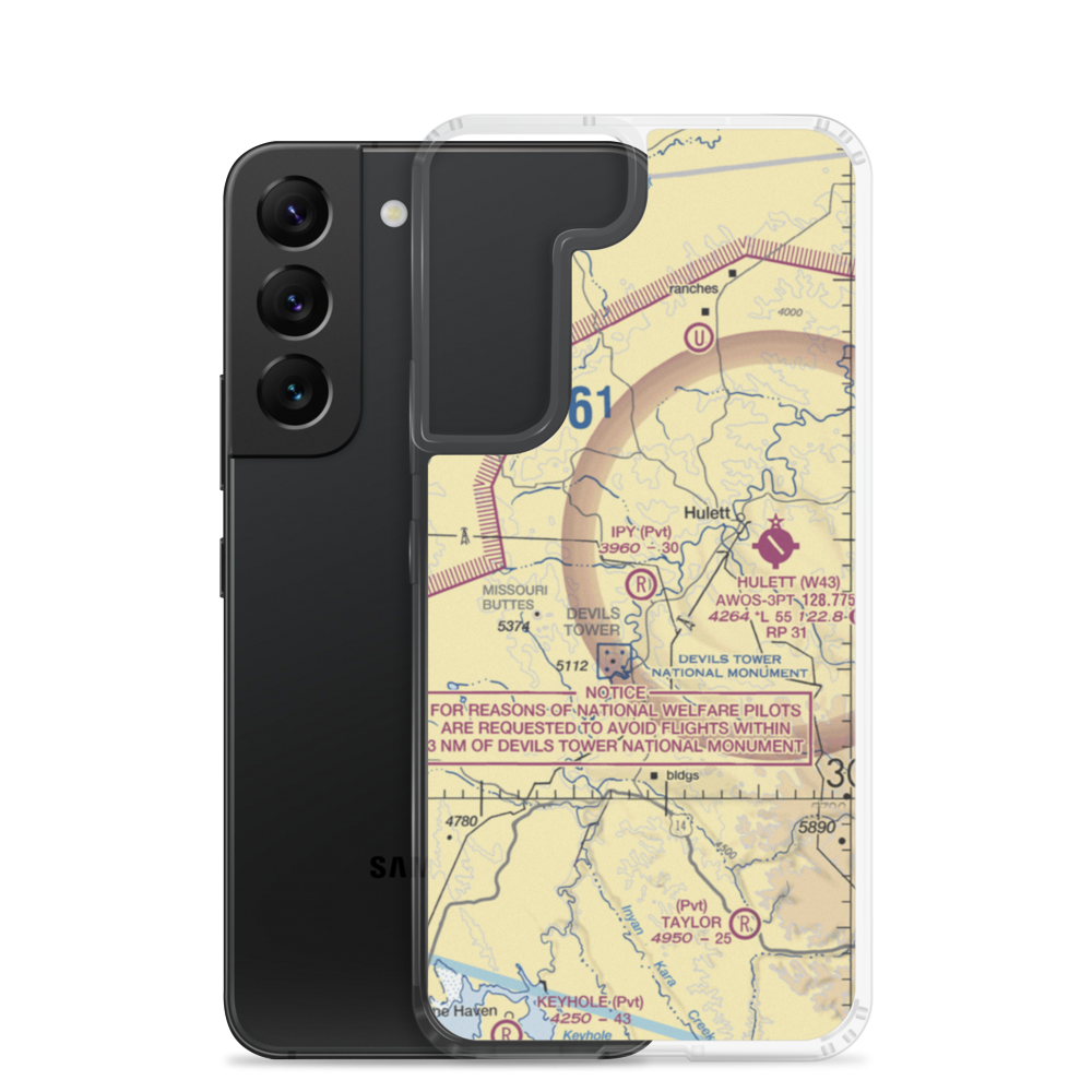 Ipy Ranch Airport (WY14) VFR Sectional Samsung Case Samsung Galaxy S22 model shown