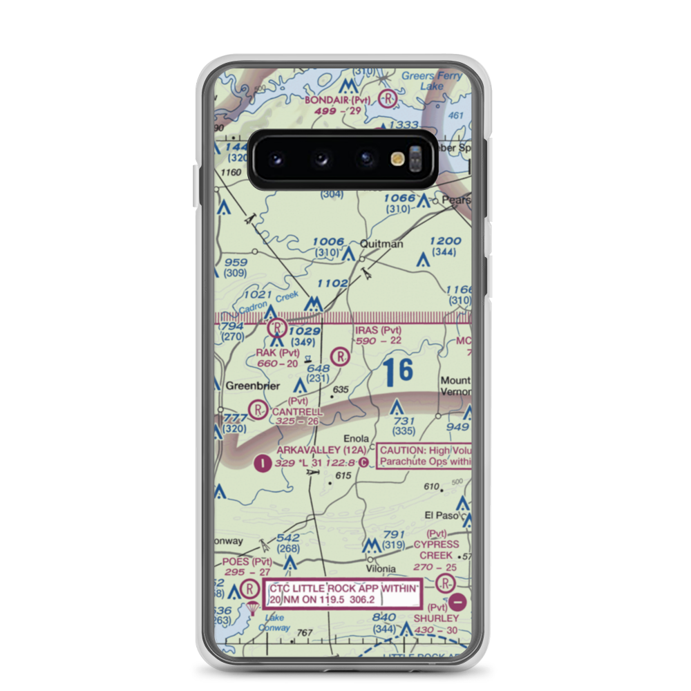 Ira's Airstrip (52AR) VFR Sectional Samsung Case Samsung Galaxy S10 model shown