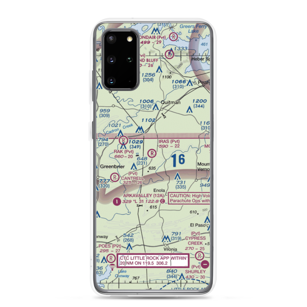 Ira's Airstrip (52AR) VFR Sectional Samsung Case Samsung Galaxy S20 Plus model shown