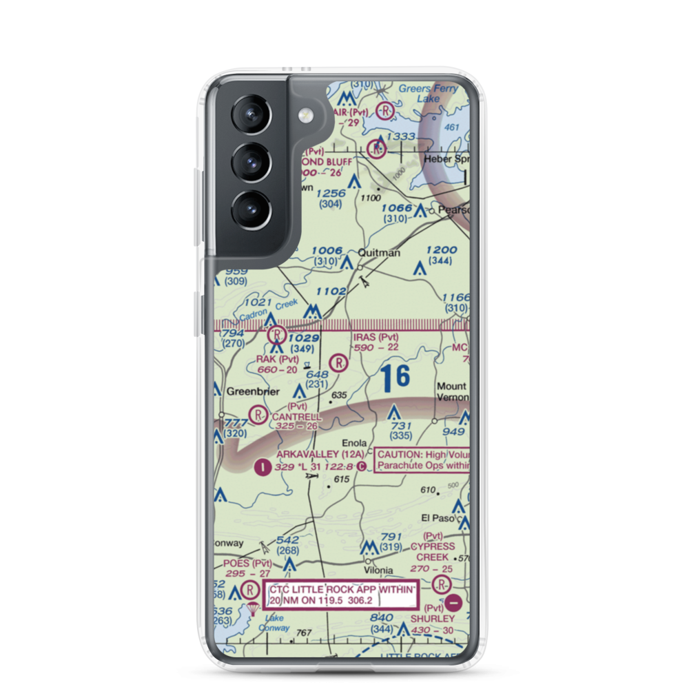 Ira's Airstrip (52AR) VFR Sectional Samsung Case Samsung Galaxy S21 model shown