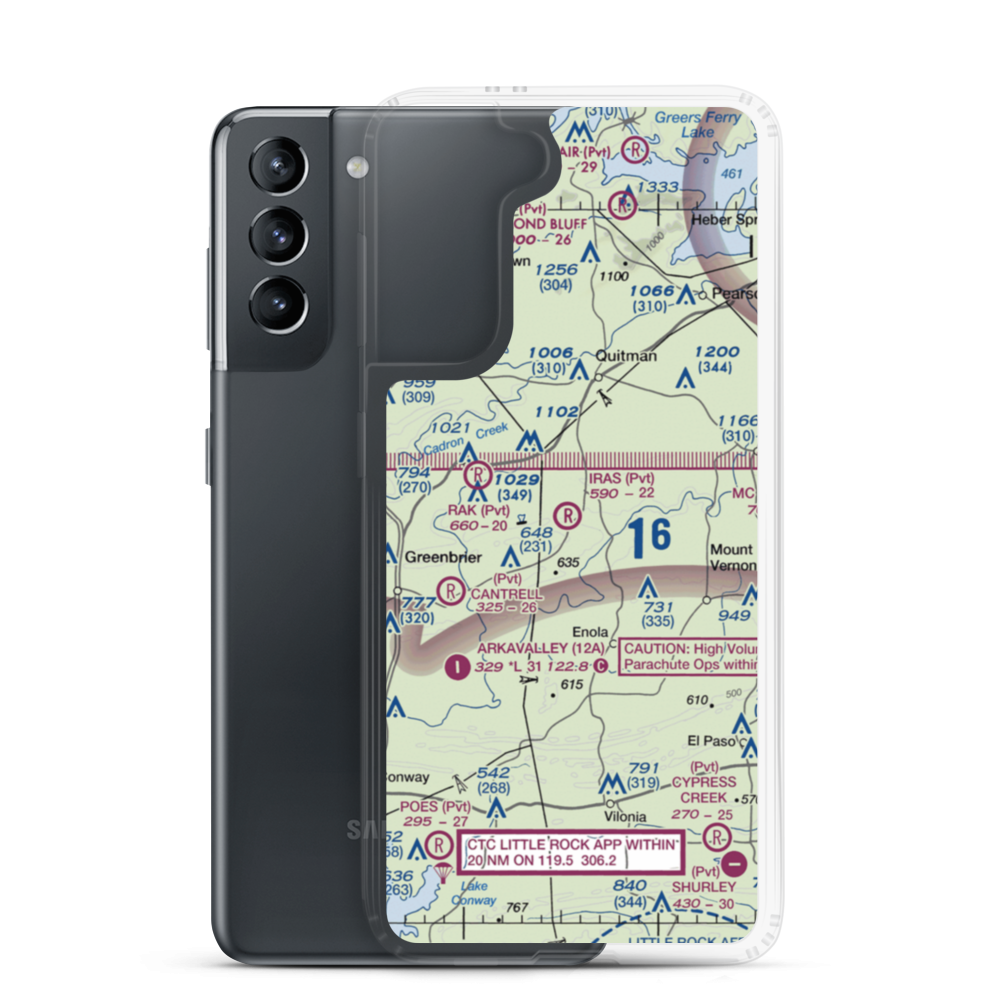 Ira's Airstrip (52AR) VFR Sectional Samsung Case Samsung Galaxy S21 model shown