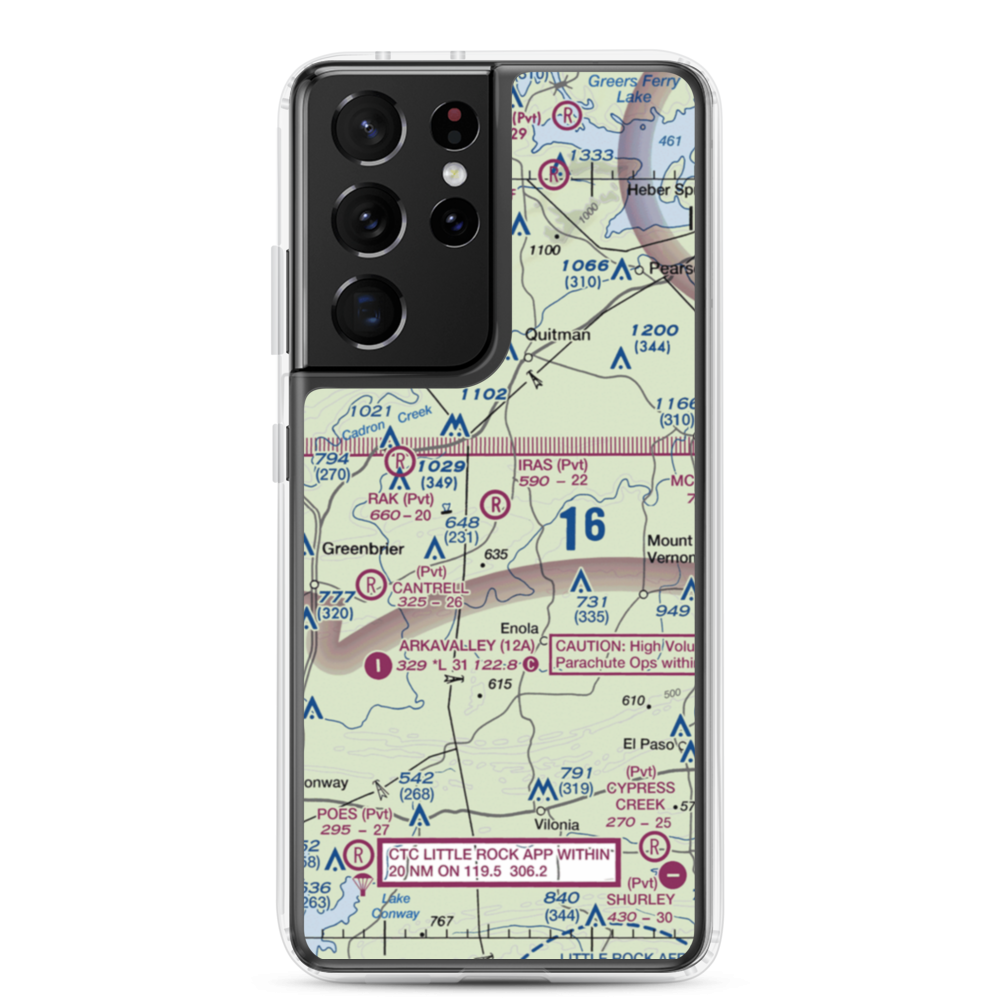 Ira's Airstrip (52AR) VFR Sectional Samsung Case Samsung Galaxy S21 Ultra model shown