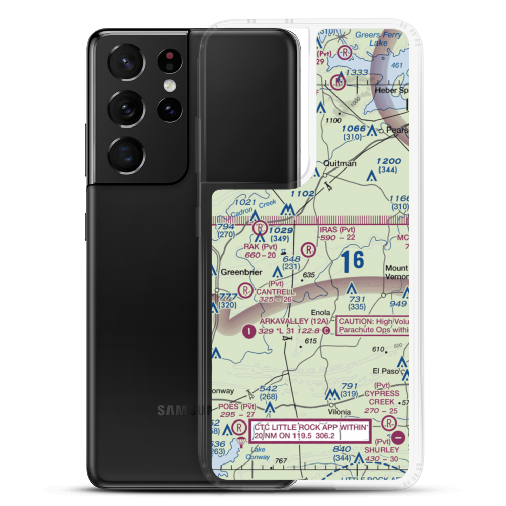 Ira's Airstrip (52AR) VFR Sectional Samsung Case Samsung Galaxy S21 Ultra model shown