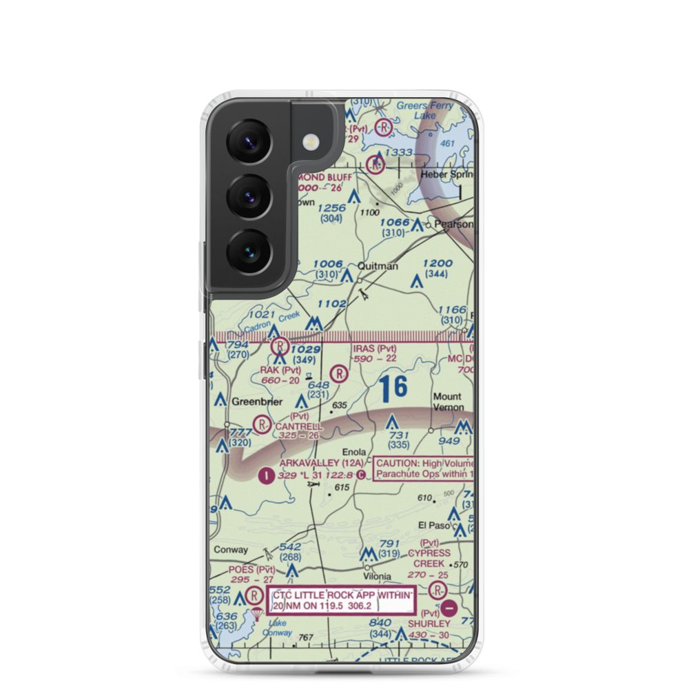 Ira's Airstrip (52AR) VFR Sectional Samsung Case Samsung Galaxy S22 model shown