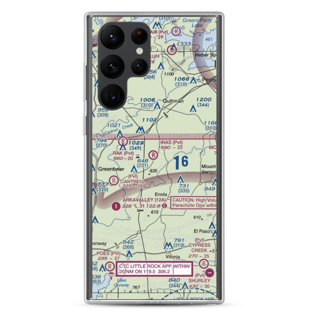 Ira's Airstrip (52AR) VFR Sectional Samsung Case Samsung Galaxy S22 Ultra model shown
