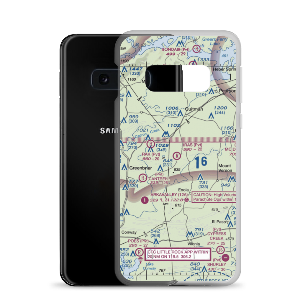 Ira's Airstrip (52AR) VFR Sectional Samsung Case Samsung Galaxy S10e model shown