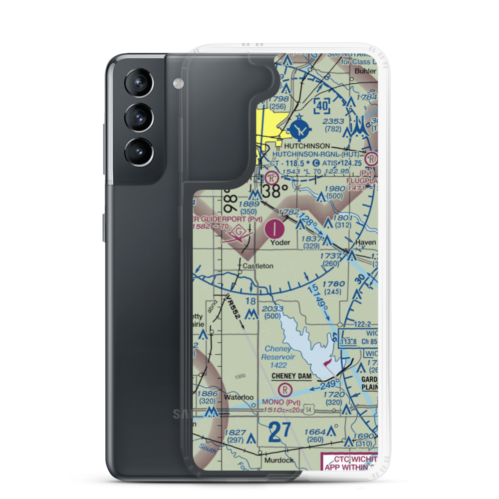 Irish Creek Airfield (SN51) VFR Sectional Samsung Case Samsung Galaxy S21 model shown