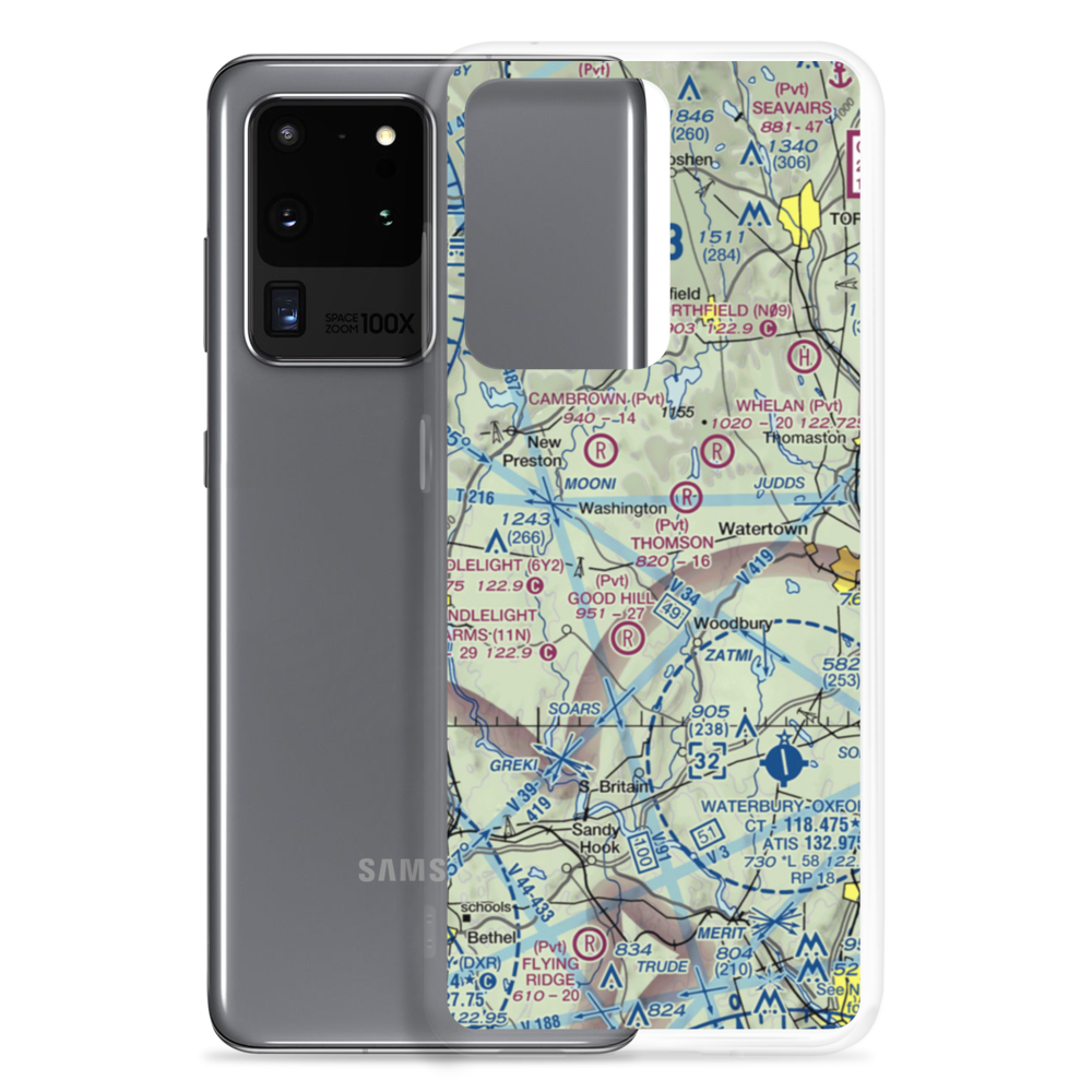 Irish Hills Farms Airport (33CT) VFR Sectional Samsung Case Samsung Galaxy S20 Ultra model shown