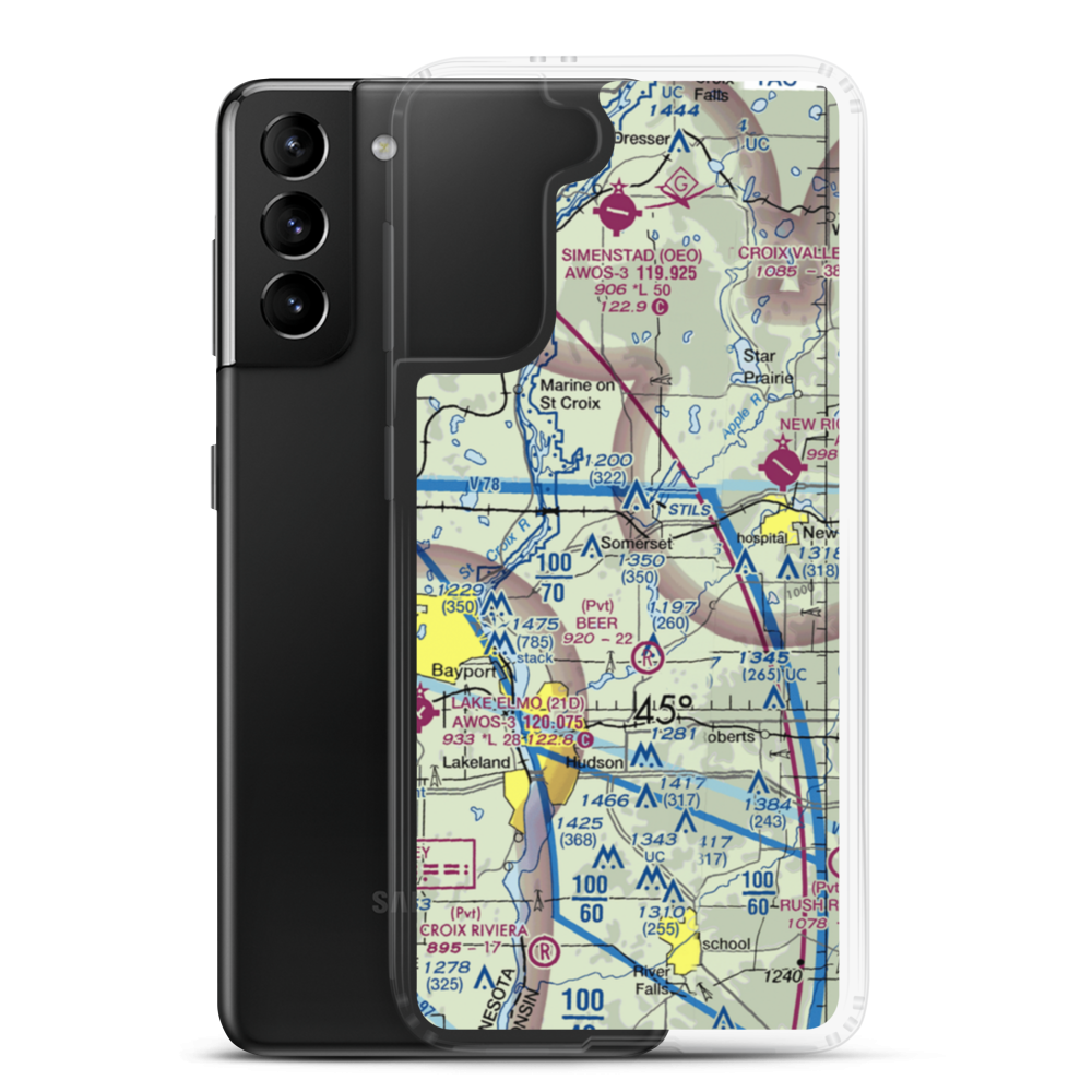 Irlbeck Airport (24WI) VFR Sectional Samsung Case Samsung Galaxy S21 Plus model shown