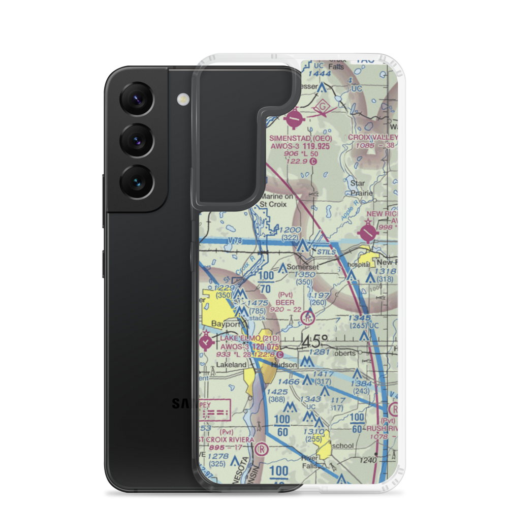 Irlbeck Airport (24WI) VFR Sectional Samsung Case Samsung Galaxy S22 model shown