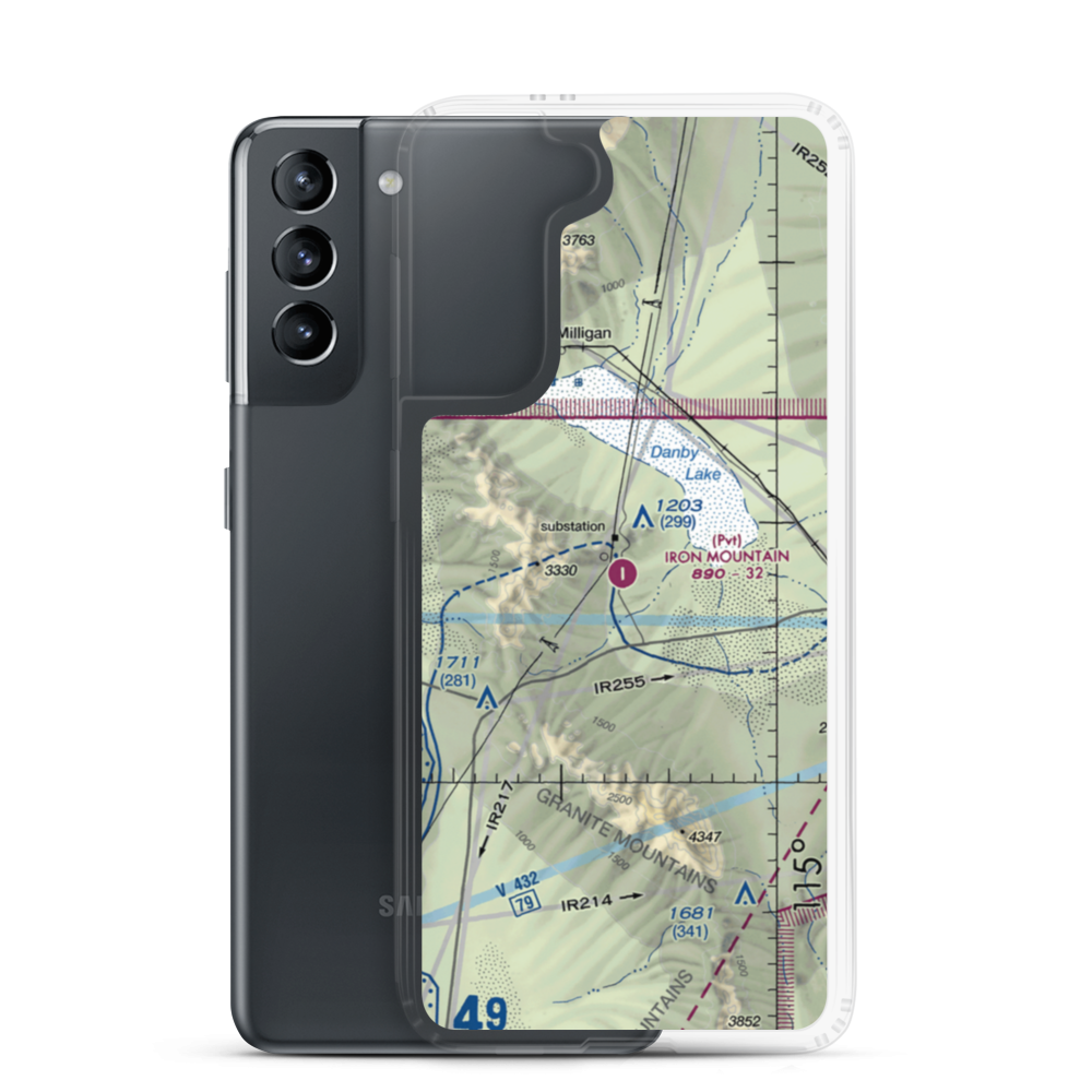 Iron Mountain Pumping Plant Airport (72CL) VFR Sectional Samsung Case Samsung Galaxy S21 model shown