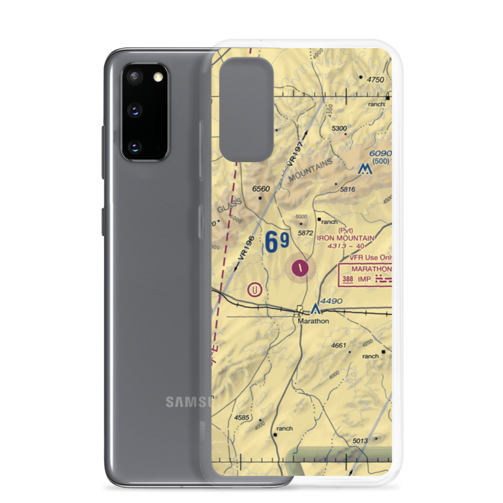 Iron Mountain Ranch Airport (5TE5) VFR Sectional Samsung Case Samsung Galaxy S20 model shown