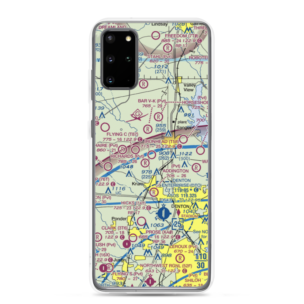 Ironhead Airport (T58) VFR Sectional Samsung Case Samsung Galaxy S20 Plus model shown