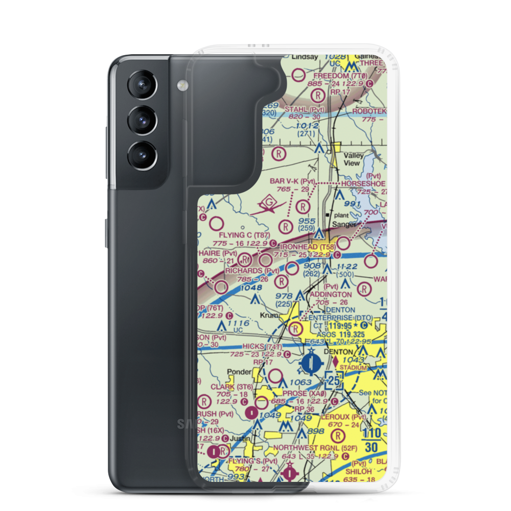 Ironhead Airport (T58) VFR Sectional Samsung Case Samsung Galaxy S21 model shown
