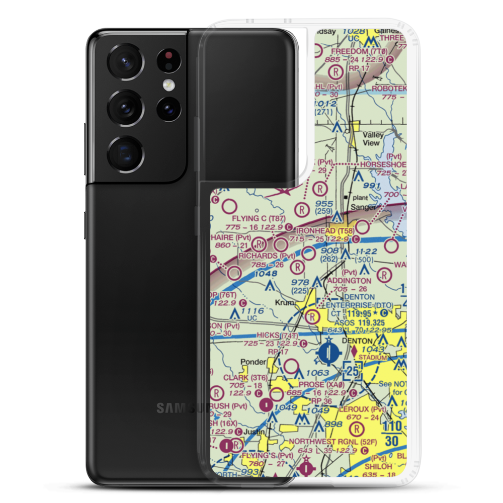 Ironhead Airport (T58) VFR Sectional Samsung Case Samsung Galaxy S21 Ultra model shown