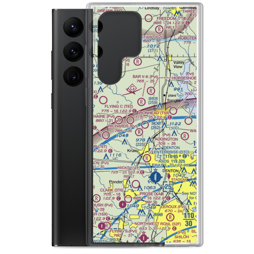 Ironhead Airport (T58) VFR Sectional Samsung Case Samsung Galaxy S22 Ultra model shown