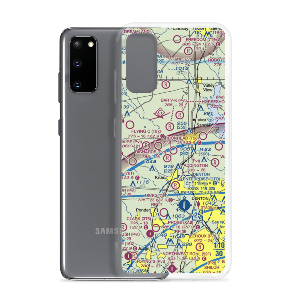 Ironhead Airport (T58) VFR Sectional Samsung Case Samsung Galaxy S20 model shown