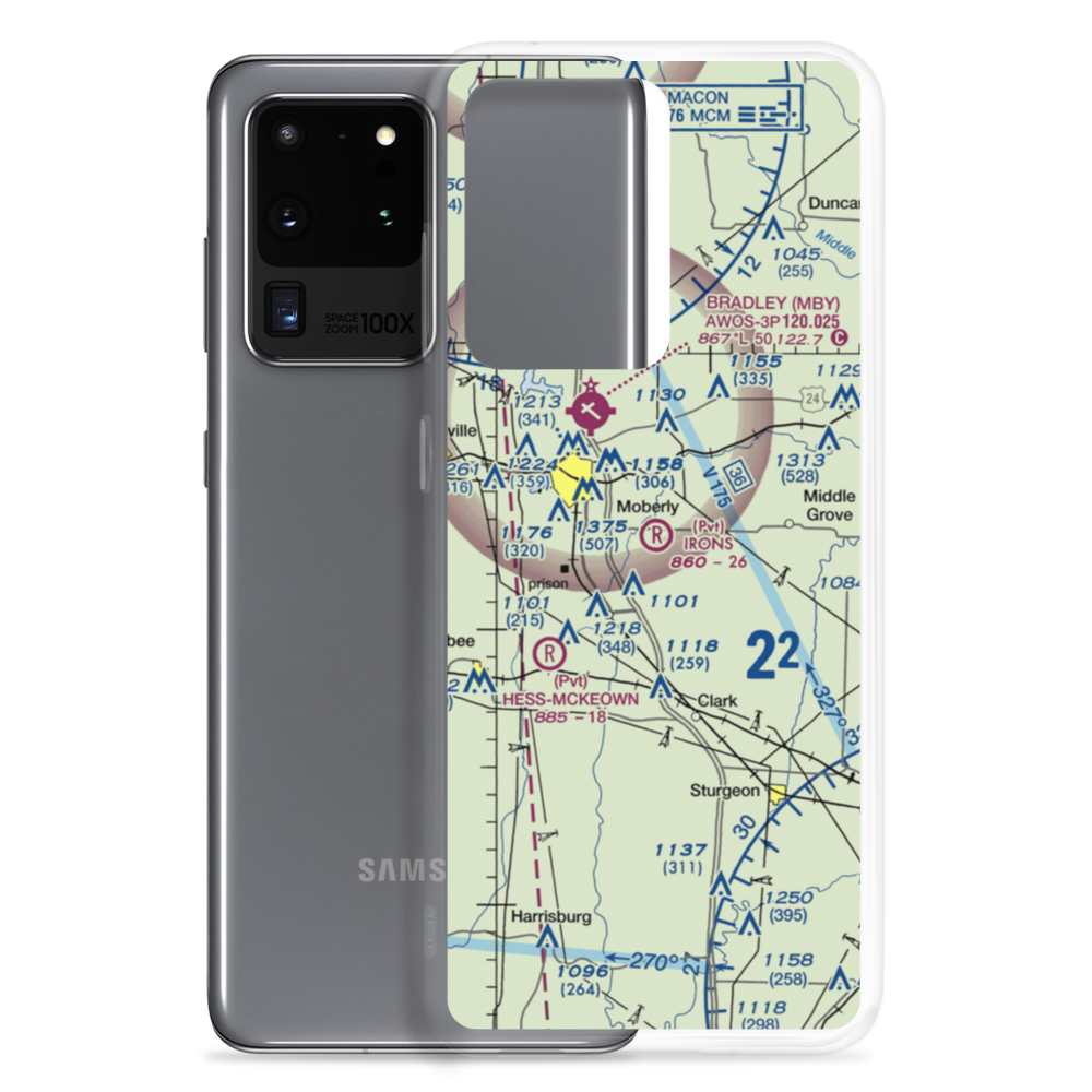 Irons Airport (5MO1) VFR Sectional Samsung Case Samsung Galaxy S20 Ultra model shown