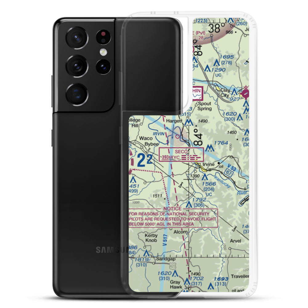 Irvine Airport (E17) VFR Sectional Samsung Case Samsung Galaxy S21 Ultra model shown