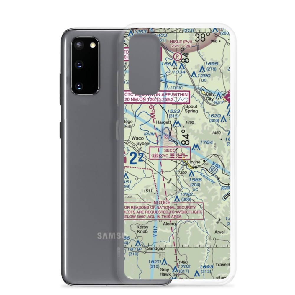 Irvine Airport (E17) VFR Sectional Samsung Case Samsung Galaxy S20 model shown