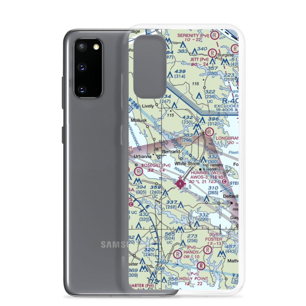 Irvington Marina Seaplane Base (VG21) VFR Sectional Samsung Case Samsung Galaxy S20 model shown