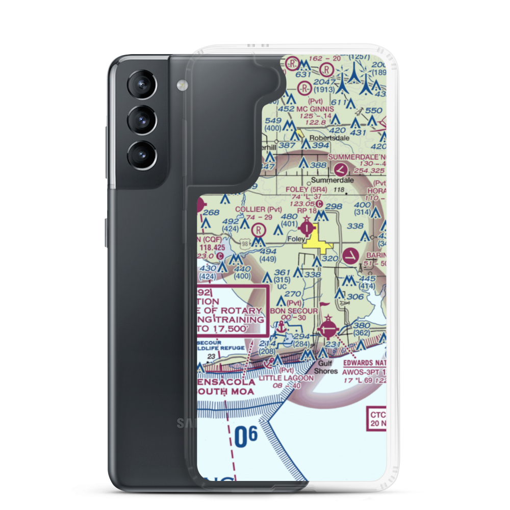 Irwin Farms Airport (4AL2) VFR Sectional Samsung Case Samsung Galaxy S21 model shown