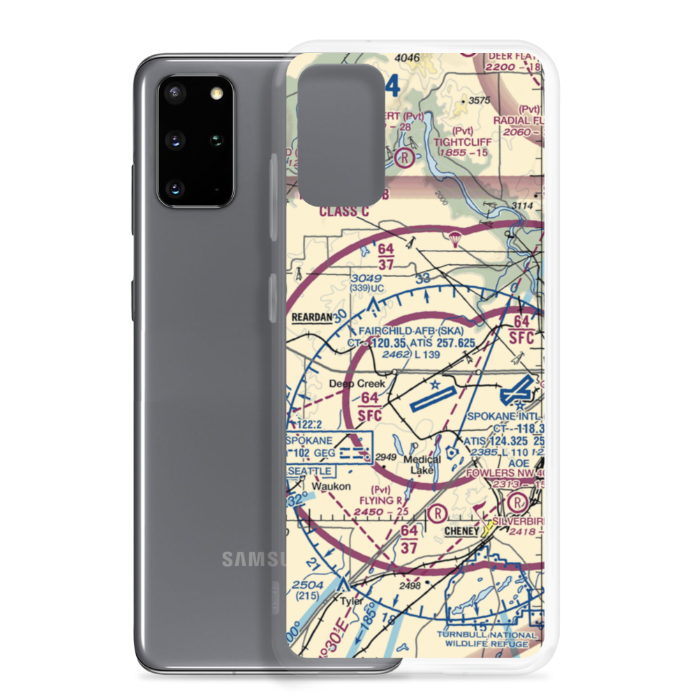 Isaacson Airport (8AN6) VFR Sectional Samsung Case Samsung Galaxy S20 Plus model shown