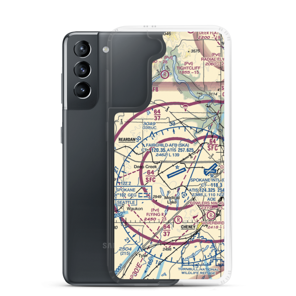 Isaacson Airport (8AN6) VFR Sectional Samsung Case Samsung Galaxy S21 model shown
