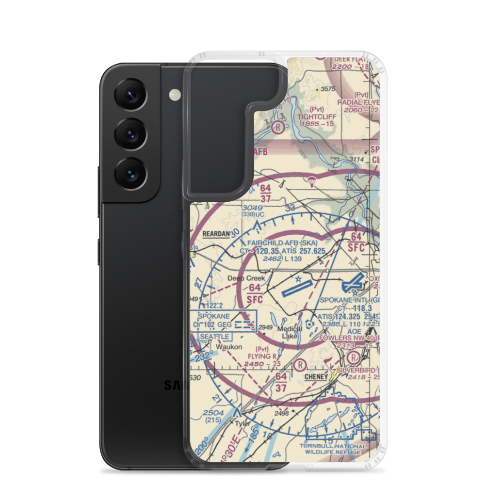 Isaacson Airport (8AN6) VFR Sectional Samsung Case Samsung Galaxy S22 model shown