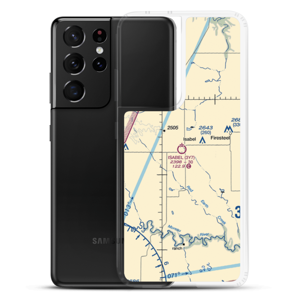 Isabel Municipal Airport (3Y7) VFR Sectional Samsung Case Samsung Galaxy S21 Ultra model shown