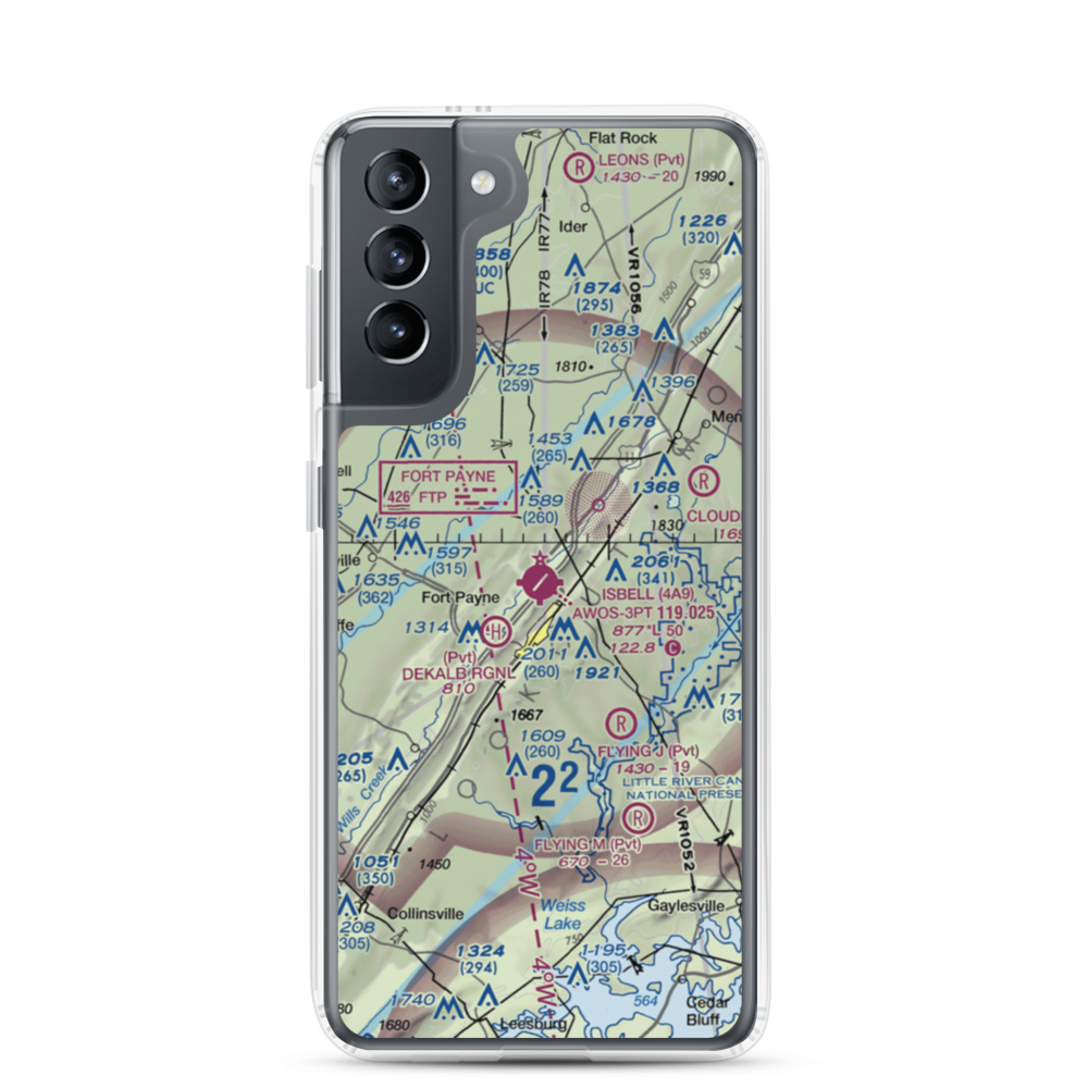 Isbell Field (4A9) VFR Sectional Samsung Case Samsung Galaxy S21 model shown