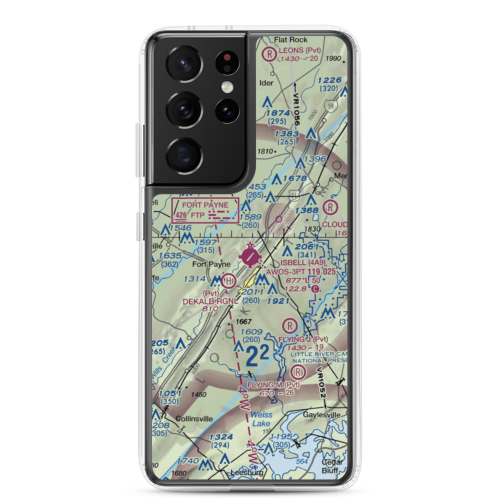 Isbell Field (4A9) VFR Sectional Samsung Case Samsung Galaxy S21 Ultra model shown