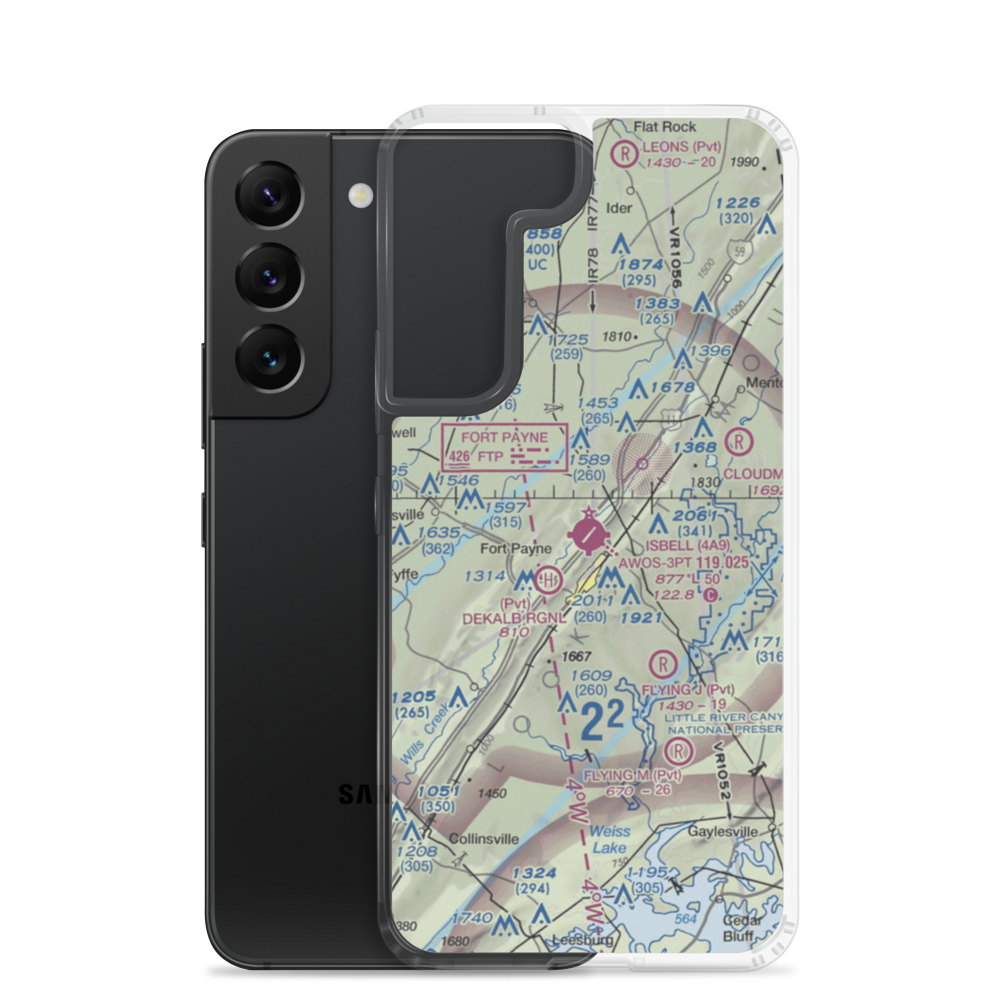 Isbell Field (4A9) VFR Sectional Samsung Case Samsung Galaxy S22 model shown