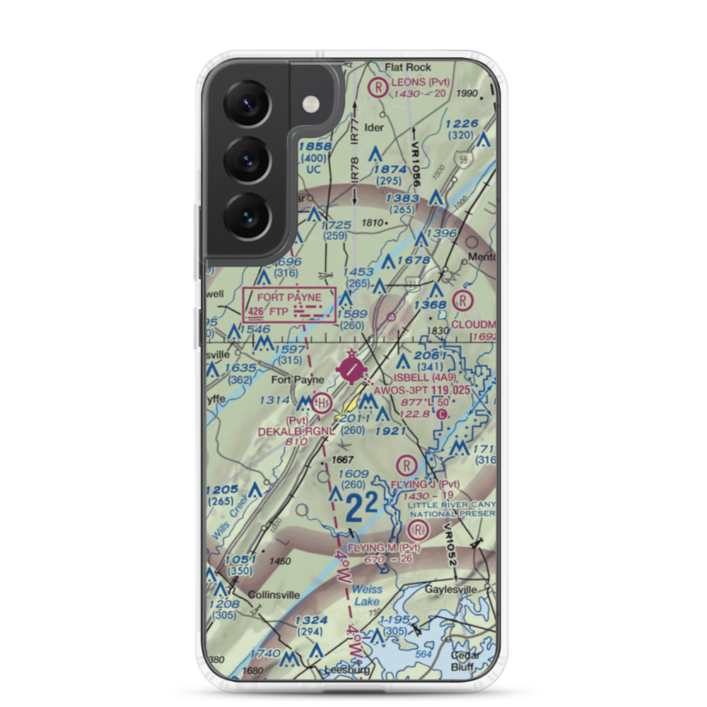Isbell Field (4A9) VFR Sectional Samsung Case Samsung Galaxy S22 Plus model shown