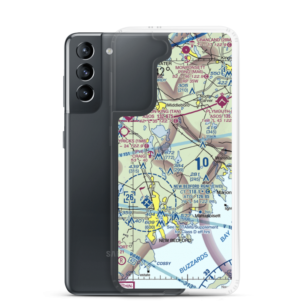 Island Air Service Seaplane Base (MA65) VFR Sectional Samsung Case Samsung Galaxy S21 model shown