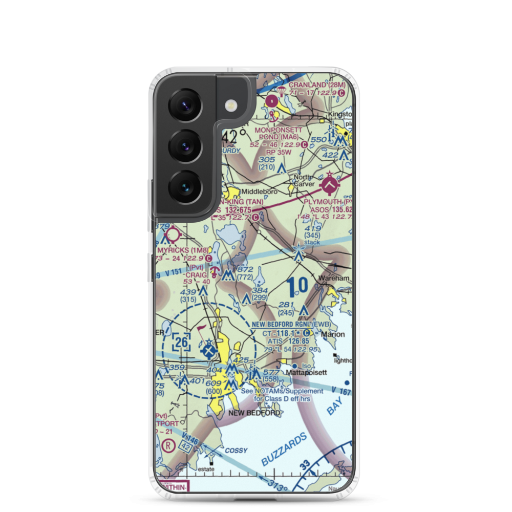 Island Air Service Seaplane Base (MA65) VFR Sectional Samsung Case Samsung Galaxy S22 model shown