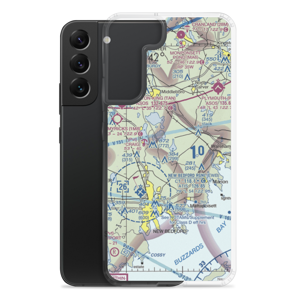 Island Air Service Seaplane Base (MA65) VFR Sectional Samsung Case Samsung Galaxy S22 Plus model shown