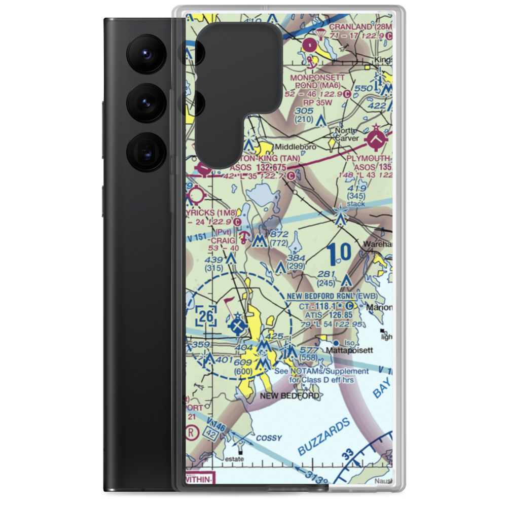 Island Air Service Seaplane Base (MA65) VFR Sectional Samsung Case Samsung Galaxy S22 Ultra model shown