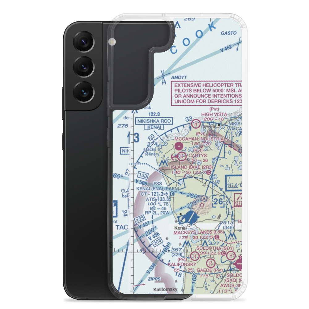 Island Lake Seaplane Base (2R3) VFR Sectional Samsung Case Samsung Galaxy S22 Plus model shown