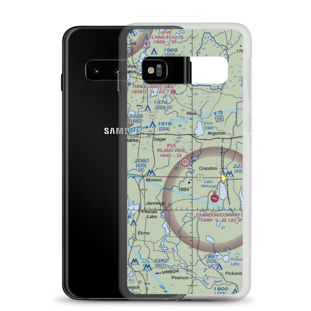 Island View Airport (4WI2) VFR Sectional Samsung Case Samsung Galaxy S10 model shown