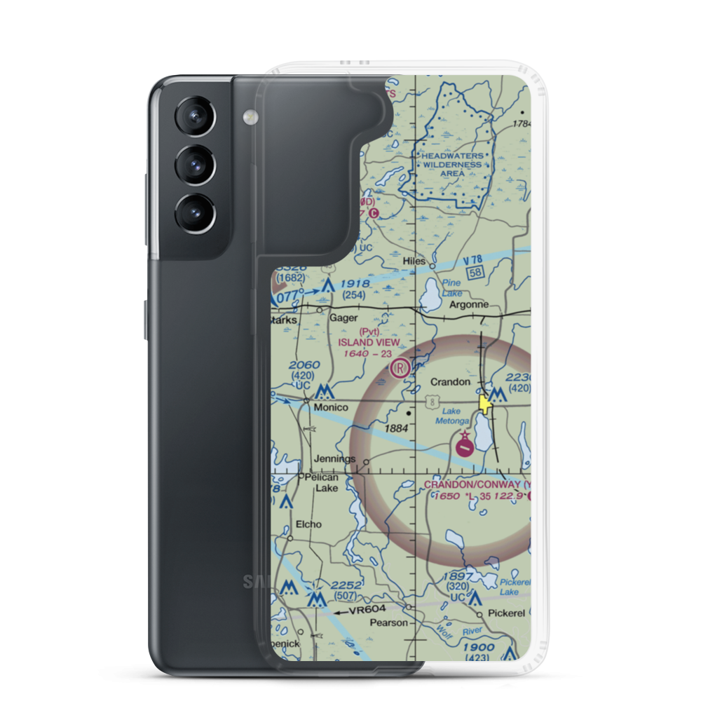 Island View Airport (4WI2) VFR Sectional Samsung Case Samsung Galaxy S21 model shown