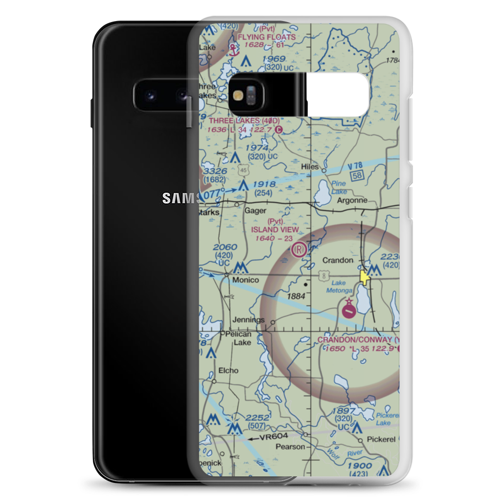 Island View Airport (4WI2) VFR Sectional Samsung Case Samsung Galaxy S10+ model shown